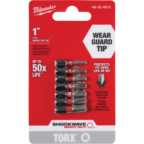 Shockwave 1" Impact Duty Torx&reg; Bit Set Action Paper