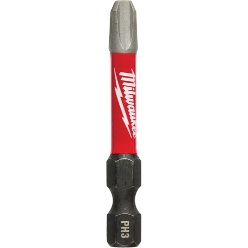 Shockwave Impact Power Bit, Phillips, #3 Tip, 1/4" Drive Size, 2" Length Action Paper