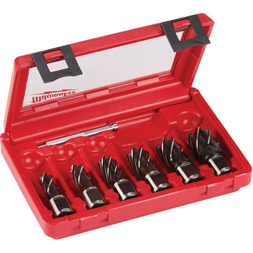 Annular Cutter Drill Bit Set, 6 Pieces, High Speed Steel Action Paper