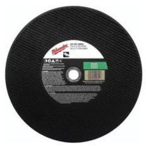 Meules &agrave; tronçonner &agrave; haute vitesse, 14" x 1/8", Arbre de 1", Type 1, Oxyde d'aluminium, 5400 Tr/min Action Paper