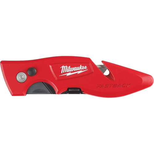 Couteau utilitaire rabattable Fastback, 2" lame, lame en Acier au carbone, poign&eacute;e en M&eacute;tal Action Paper