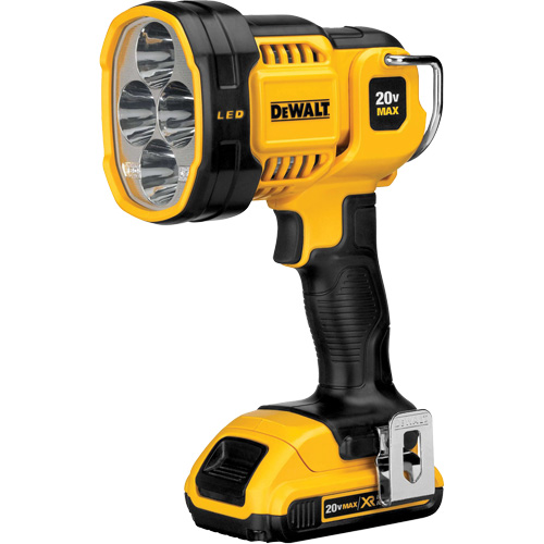Max Cordless Jobsite Spotlight, LED, 1000 Lumens, Rechargeable Batteries Action Paper