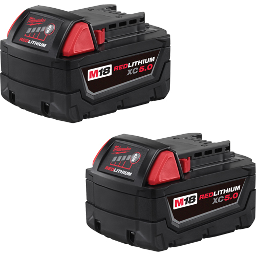 Ensemble de blocs-piles M18 Redlithium, Lithium-ion, 18 V, 5,0 A Action Paper