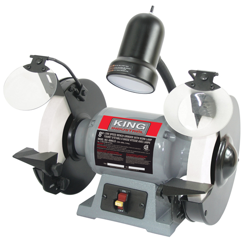 Bench Grinder, 8" Wheel Diameter, 1/2 HP, 1750 RPM Action Paper