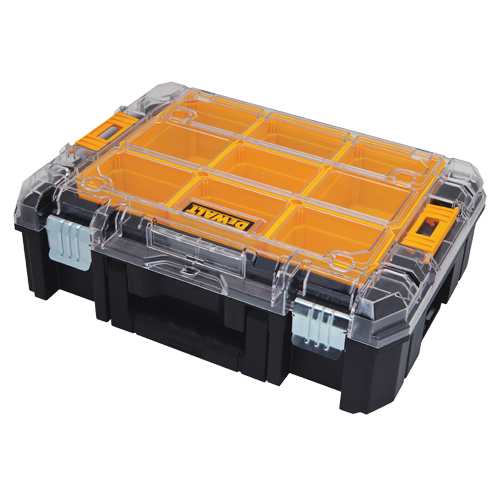 Organisateur avec couvercle transparent TSTAK V, 17-1/4" x 13" x 6", Noir Action Paper