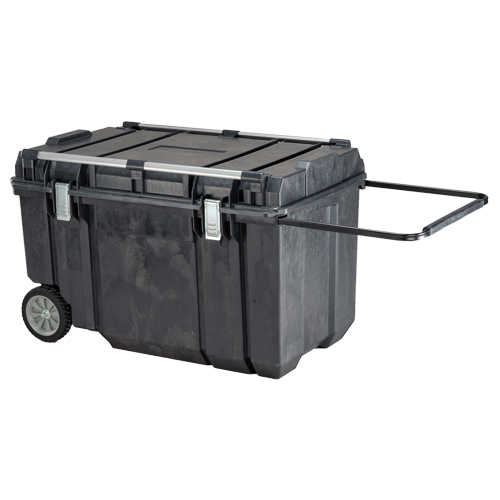 TOUGH CHEST Mobile Storage, 38-29/32" x 23-3/32" x 24-5/16", Black Action Paper