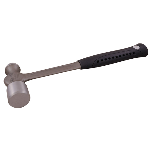 Ball Pein Hammer with Forged Handle, 12 oz./8 oz. Head Weight, Plain Face Action Paper
