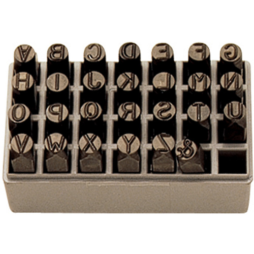 Jeu de lettres pour estampage &agrave; la main, 27 morceaux Action Paper