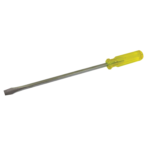 Slotted Screwdriver, 1/2", 16-3/4" L, Plastic Handle Action Paper