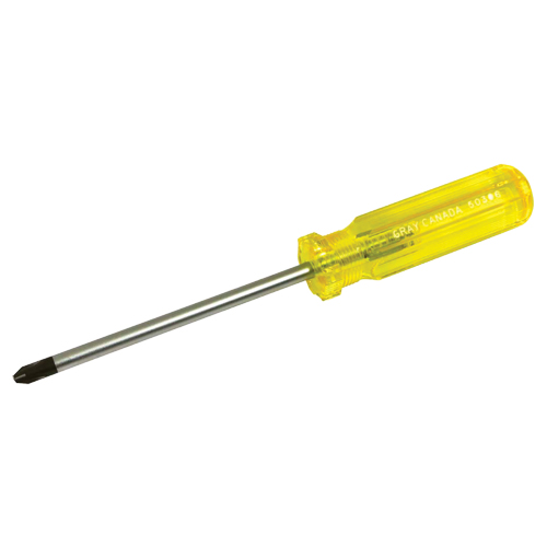 Phillips Screwdriver, #3, 10" L, Plastic Handle Action Paper
