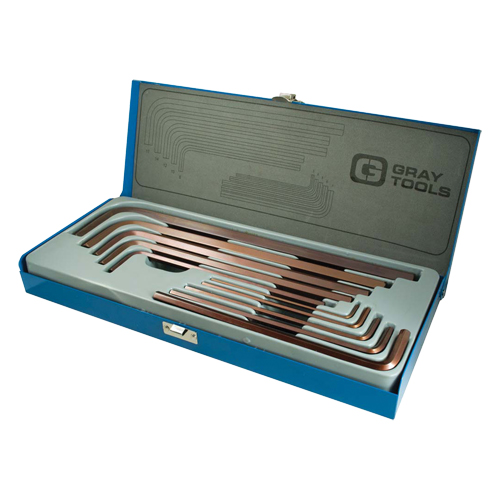 Extra Long Arm Hex Key Set, 10 Pcs., Metric Action Paper
