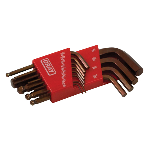Short Ball End Hex Key Set, 13 Pcs., Imperial Action Paper