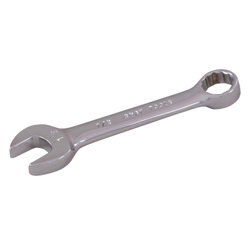 Cl&eacute; mixte courte, 12 pans, 1/4", Fini Chrome Action Paper