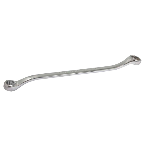 Box Wrench, 12 Point, 1/2" x 9/16", 15° Offset, Chrome Finish Action Paper