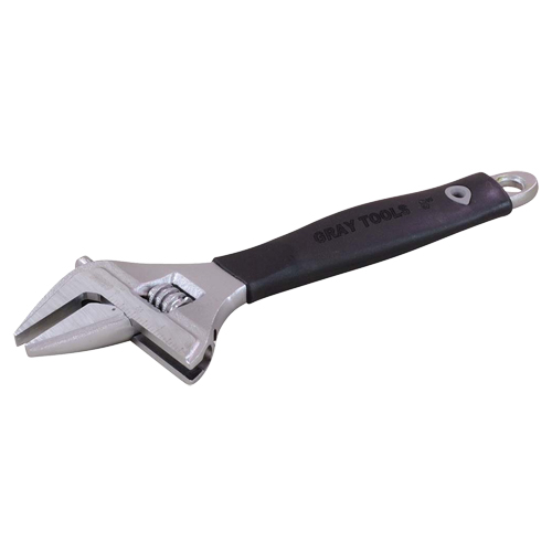 Adjustable Wrench, 8-1/4" L, 1-1/2" Max Width, Polished Action Paper