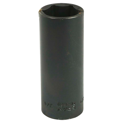 Socket, Impact, 3/4", 3/8" Drive, 6 Points, Deep Action Paper