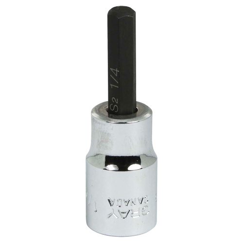 Bit Socket, 1/4" x 2-3/10" L, 3/8" Drive Action Paper