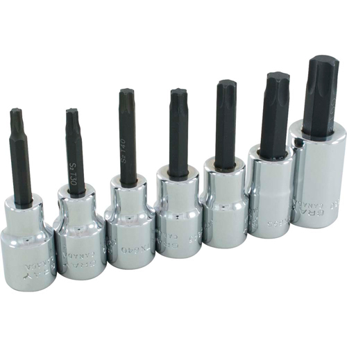 Jeu de douilles Torx, Torx, Prise 1/2", 7 mrcx Action Paper