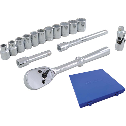 Jeu de douilles et accessoires, 15 Mcx, Prise de 3/8" Action Paper