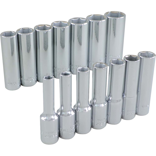 Jeu de douilles, 14 Mcx, Prise de 3/8", Profond Action Paper