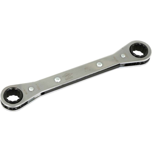 Flat Ratcheting Box Wrench  , 1/2" Drive, Plain Handle Action Paper