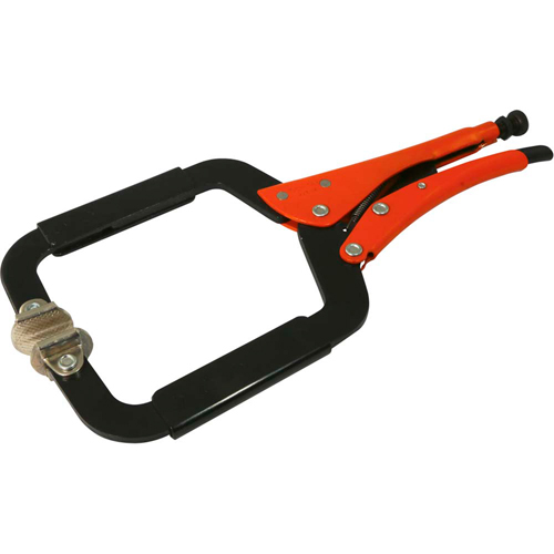 Locking Pliers, 14" Length, C-Clamp Action Paper