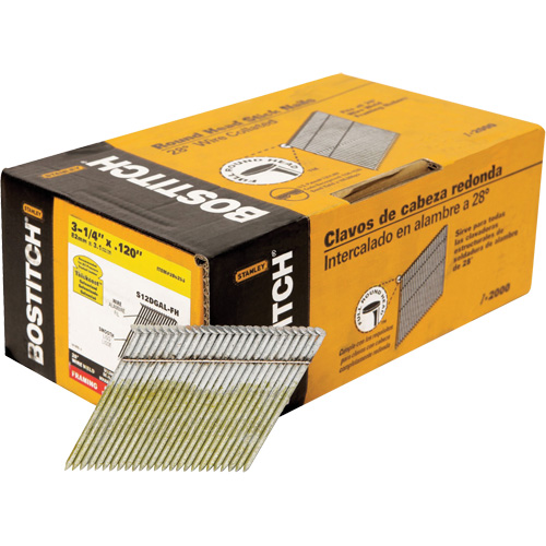 28° Angled Framing Nails Action Paper