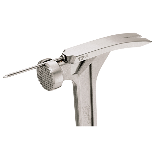 Marteau de charpente &agrave; face usin&eacute;e, 17 oz, Prise en Acier plein, 16-1/8" lo Action Paper
