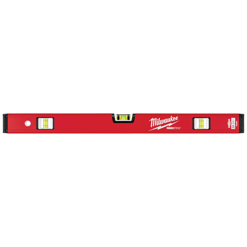 Redstick Compact Level, Box, 2' L, Steel, 3, Non-Magnetic Action Paper