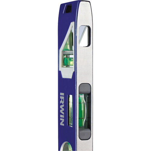 Niveau torpille robuste de s&eacute;rie 250, 9" lo, Aluminium, 4 fioles, Magn&eacute;tique Action Paper