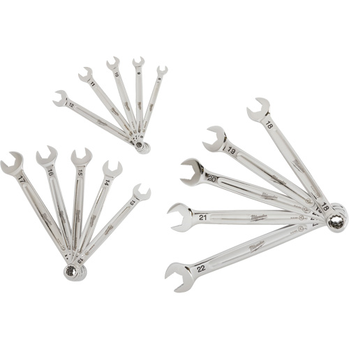 Wrench Set, Combination, 15 Pieces, Metric Action Paper