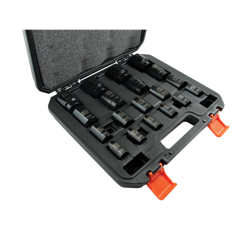 SAE Socket Set, 19 Pcs, Impact, 1/2" Drive Size Action Paper