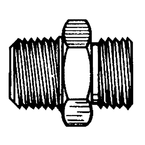 Reducer/Adapter Fitting, 1/4" x 1/8" Dia, Brass Action Paper