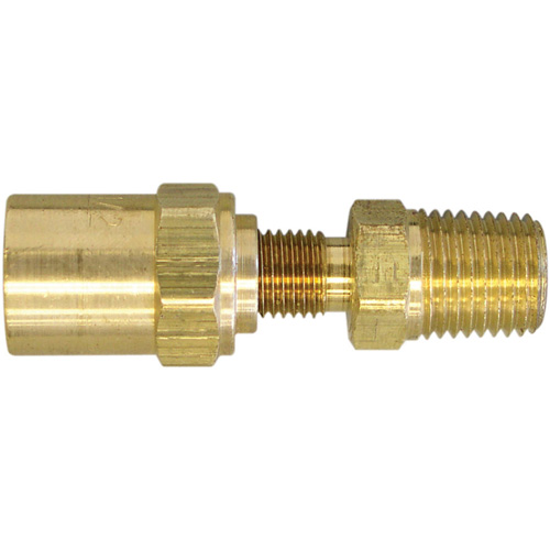 Raccord pour boyau r&eacute;utilisable filetage NPT 1/4", 5/8" dia., Laiton Action Paper