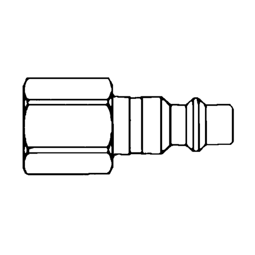 Quick Couplers - 1/2" Industrial, One Way Shut-Off - Plugs, 3/8" Action Paper