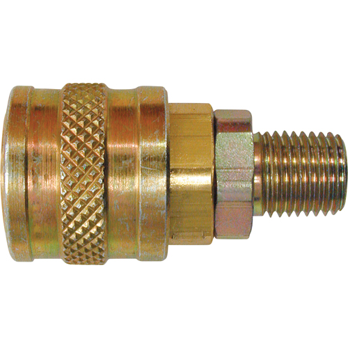 Raccords rapides - 1/4" industriel, &agrave; soupape/1 voie - Raccords automatiques, Laiton Action Paper