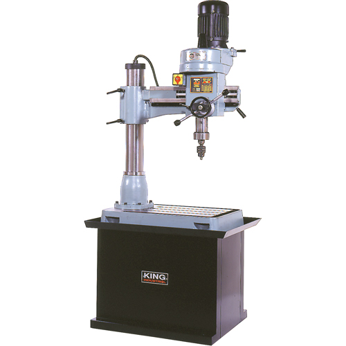Radial Drilling Machine, 1/2" Chuck, 5 Speed(s), 21-5/8" W X 19-5/8" L, #3 Morse Action Paper