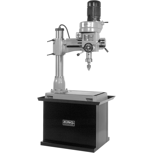Radial Drilling Machine, 1/2" Chuck, 5 Speed(s), 21-5/8" W X 19-5/8" L, #3 Morse Action Paper
