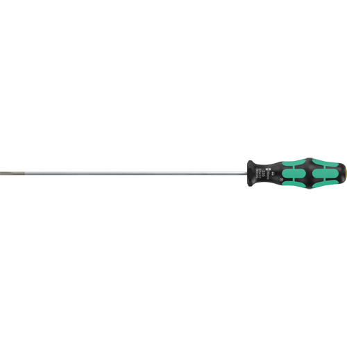 Slotted Screwdriver, 1/8" Tip, 8" L, Cushion Grip Handle Action Paper