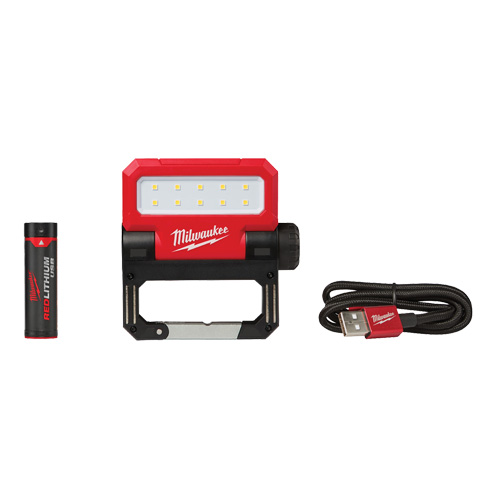 Projecteur d'illumination pivotant Rover USB, DEL, 550 lumens, Piles Rechargeable Action Paper