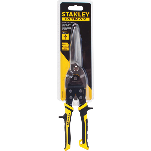 Fatmax&reg; Long Cut Snips, 3-9/50" Cut Length, Straight Cut Action Paper