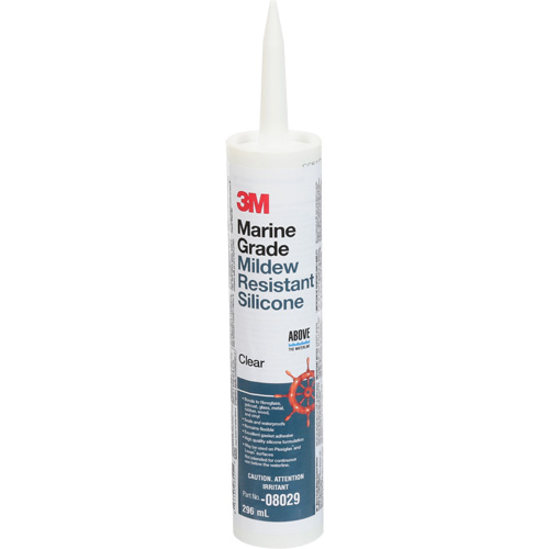 Marine Grade Silicone Sealant, 296 ml, Cartridge, Clear Action Paper