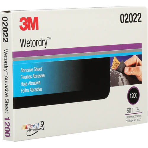Wetordry 401Q Abrasive Sheet, 5-1/2" x 9", Fine Grit, Silicon Carbide Action Paper