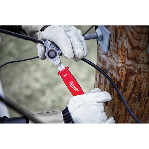 Lineman's 2-in-1 Insulated Ratcheting Box Wrench Action Paper