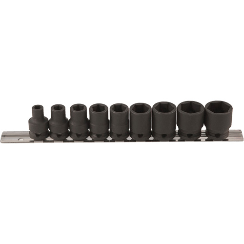 Thin Walled Socket Set, 9 Pcs, Impact, 3/8" Drive Size Action Paper