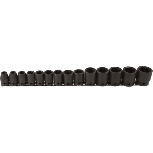 Jeu de douilles, 14 Mcx, Chocs, Prise de 1/2" Action Paper