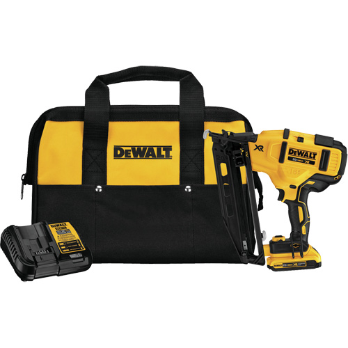 Max XR&reg; Angled Finish Nailer Kit, 20 V, Lithium-Ion Action Paper