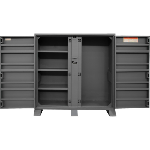Jobsite Storage Shelving Cabinet, Steel, 47.5 Cubic Feet, Grey Action Paper