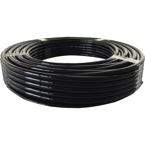 Longlife Pneumatic Tubing, Air, 4 mm/0.15625" OD x 100' L, Nylon/Polyurethane, Black, 353 PSI at 20°C Action Paper