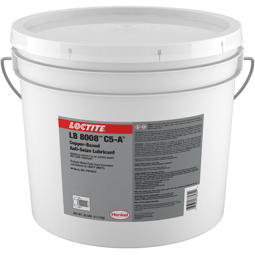 Lubrifiant antiblocage au cuivre LB 8008 C5-A, 25 lb, Seau, 1800°F (982°C) Temp&eacute;rature max. Action Paper